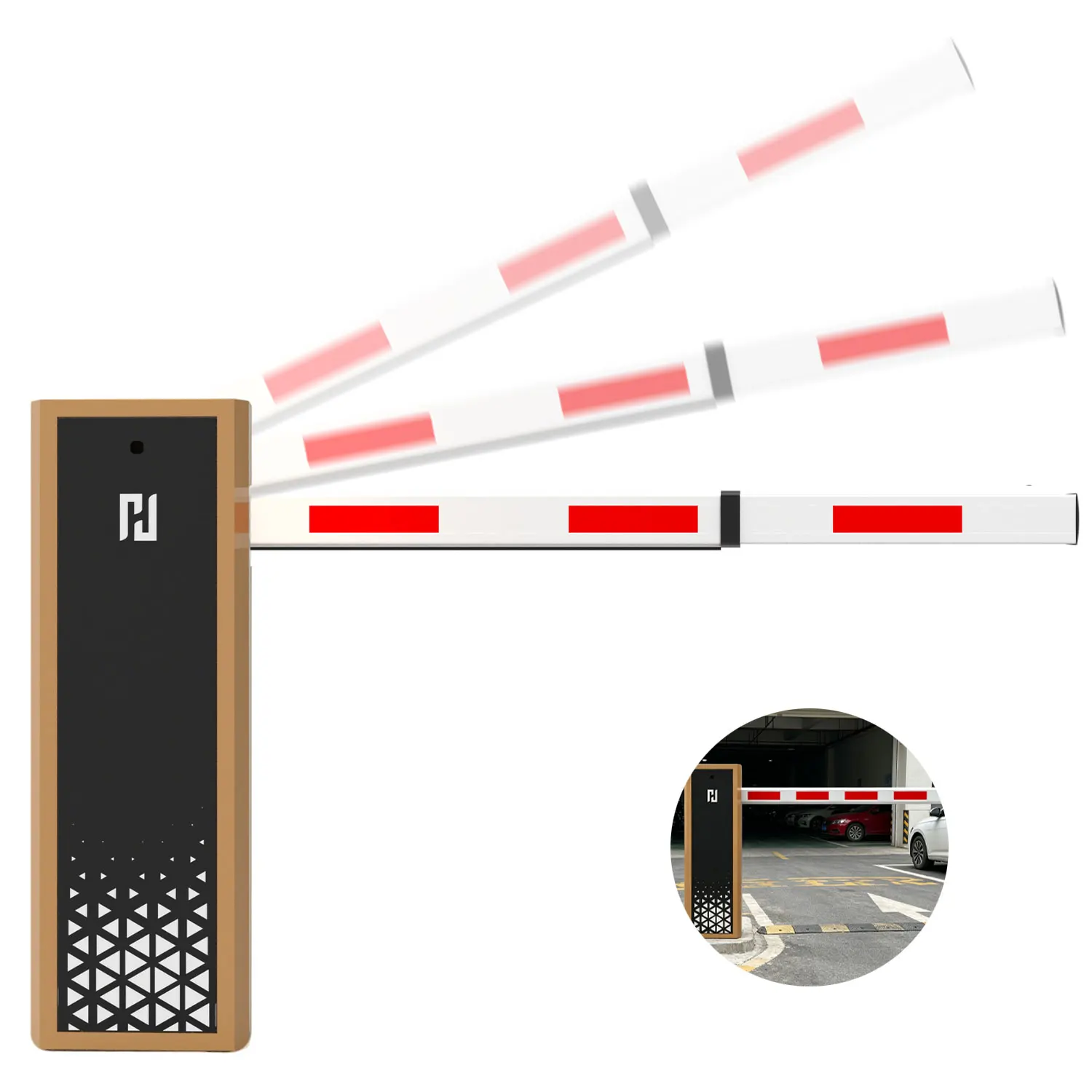 Boom Gate Parkir Lot 24V DC Cerdas Dengan Lengan LED Indikator
