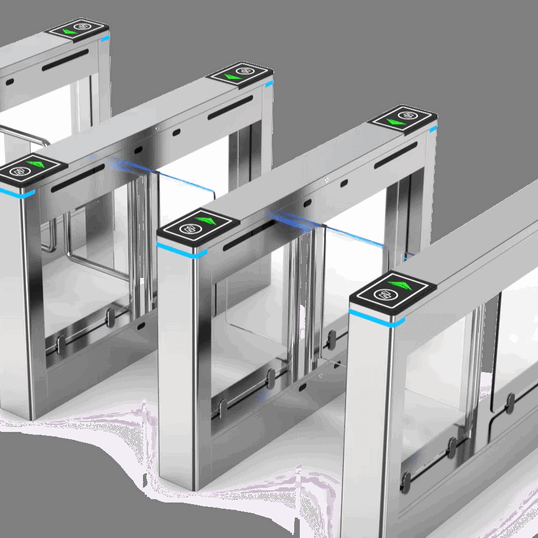 Multi Factor High Speed Pedestrian Turnstile Corporate Passageway Akses Koridor