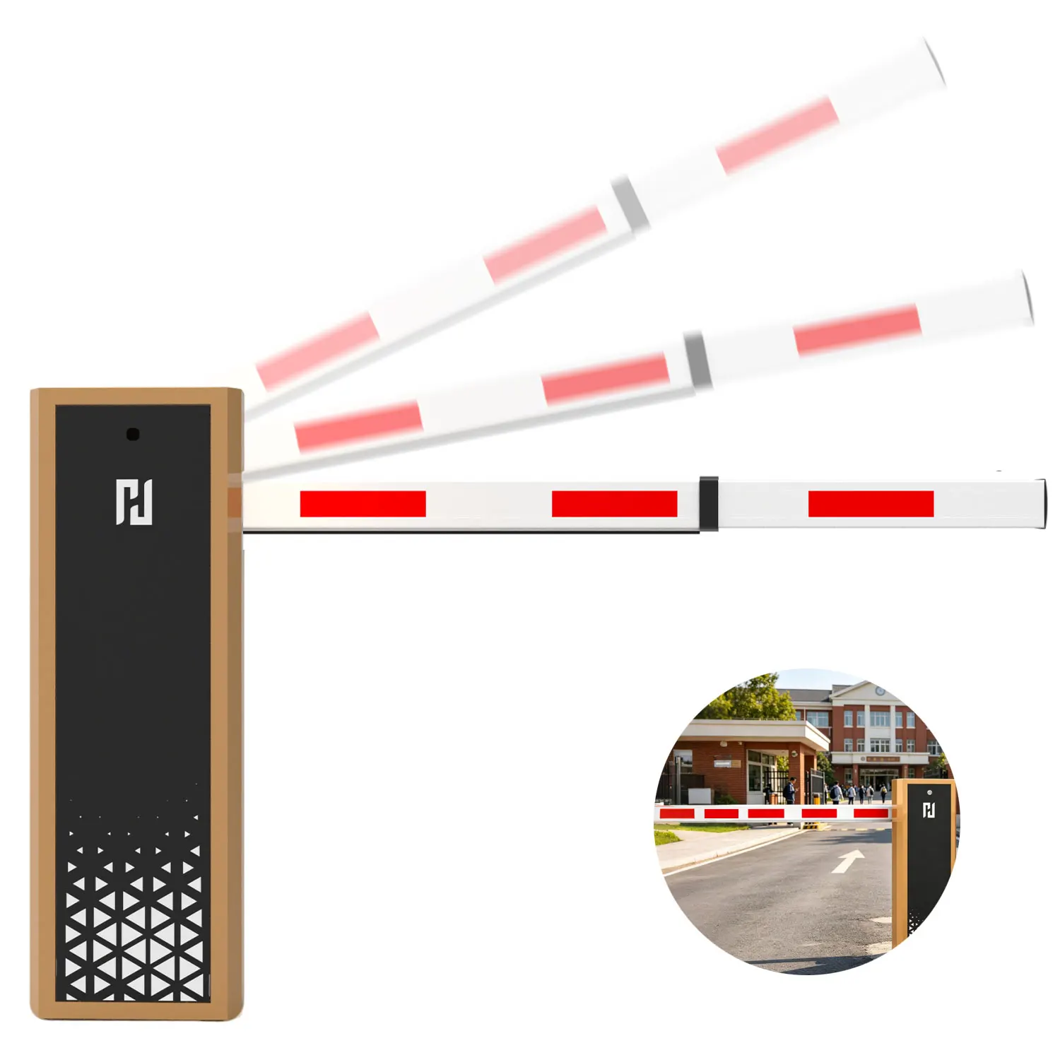 Barrier Boom DC Motor 3-6m Adjustable Untuk Akses Driveway