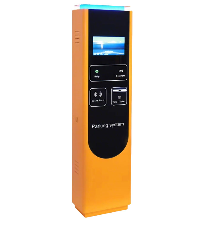 Trạm kiểm soát lối vào bãi đỗ xe ngoài trời Yuanhong: Hệ thống phát thẻ RFID tự động, màn hình LCD 10.1 inch sắc nét, thiết kế nổi bật cho quản lý bãi xe thông minh