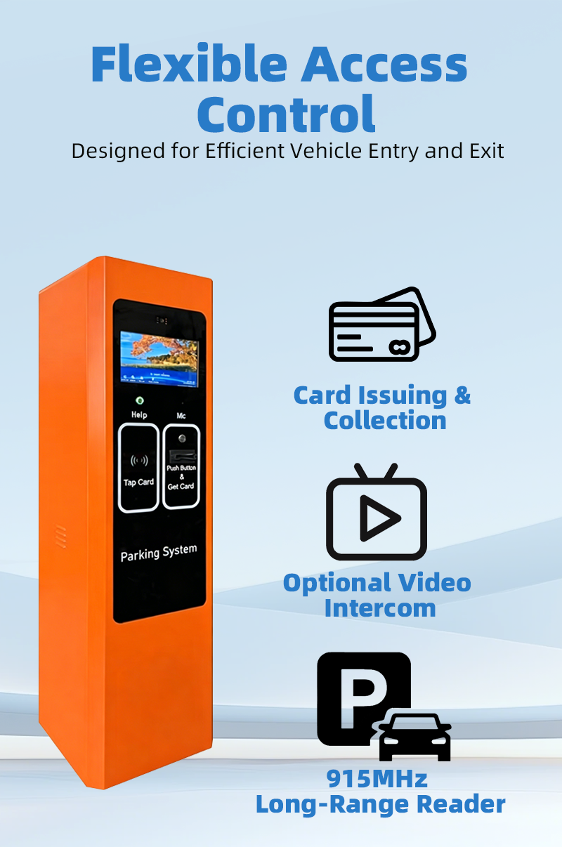 Hệ thống quản lý bãi đỗ xe thông minh cho xe máy: Tích hợp Camera ANPR nhận diện biển số, màn hình hiển thị đa ngôn ngữ và giải pháp vé điện tử chuyên nghiệp